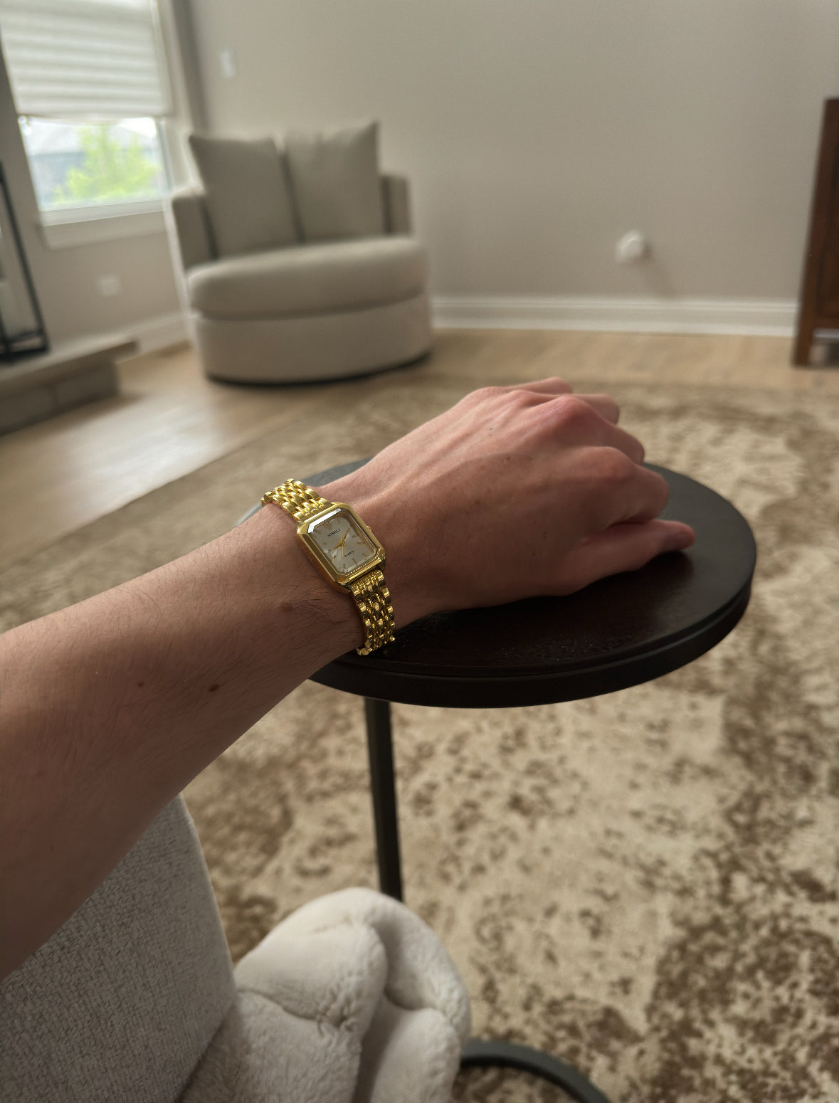 Vintage Square Face Gold Finish Watch