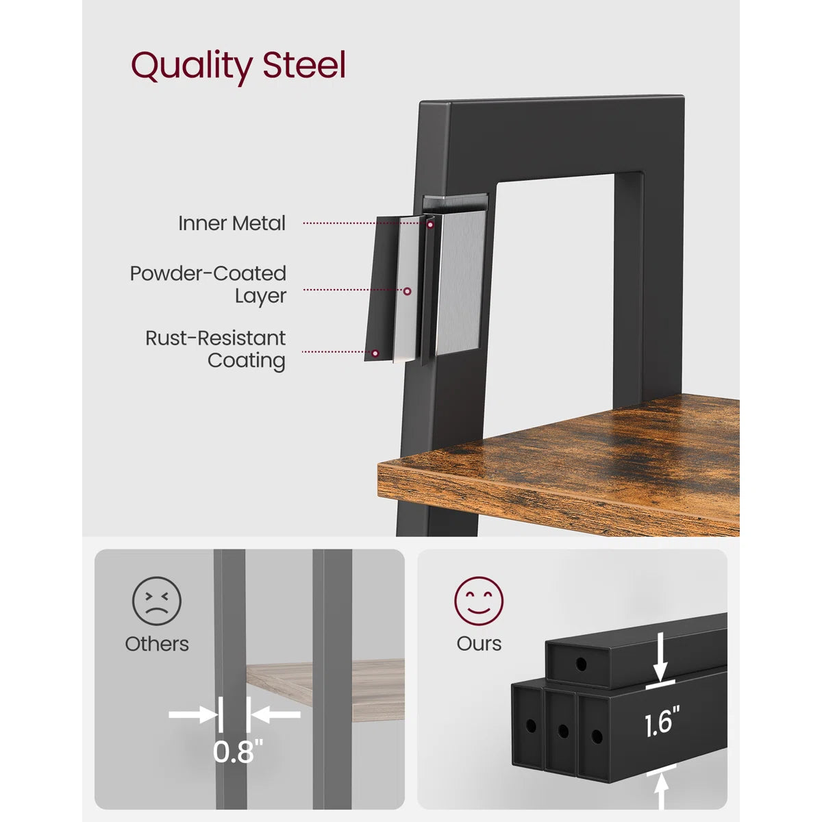 Wilston Forge 67.9"H x 22"W Metal Ladder Bookcase