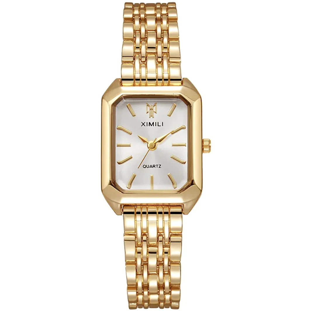 Vintage Square Face Gold Finish Watch