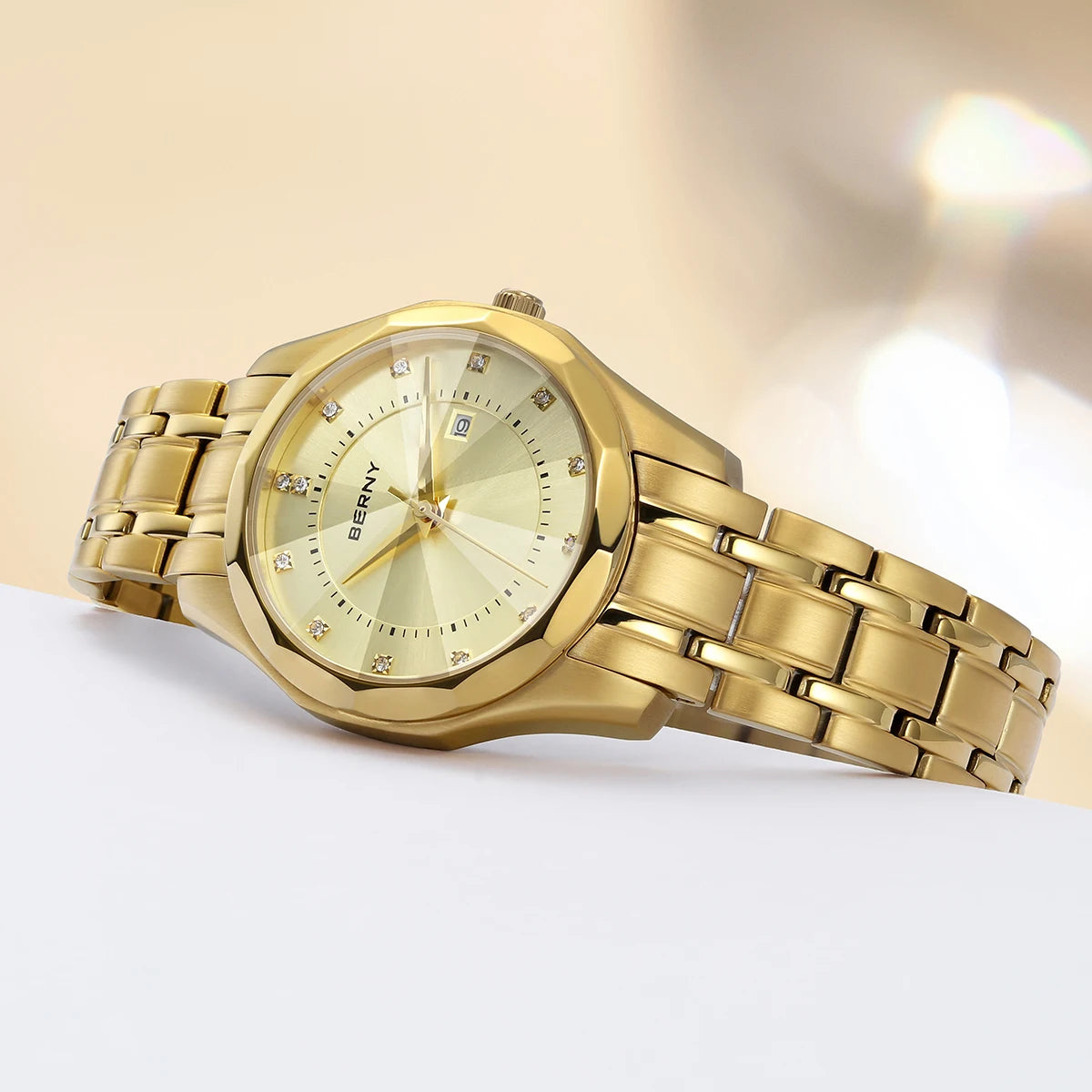 Women's Stainless Steel Gold Watch