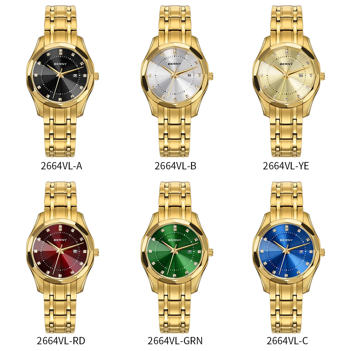 Women's Stainless Steel Gold Watch