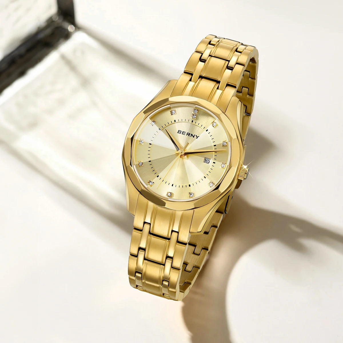 Women's Stainless Steel Gold Watch