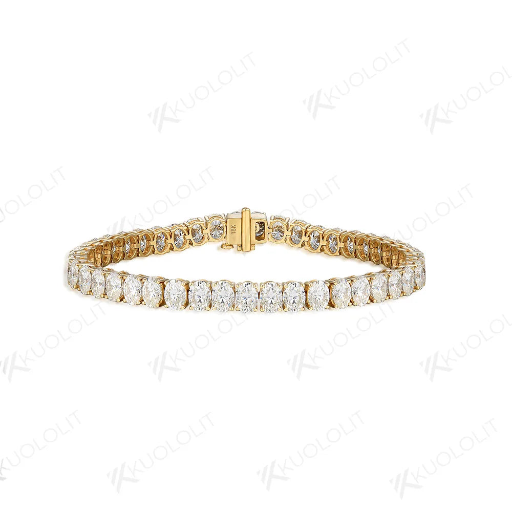 Moissanite 10K Gold Tennis Bracelet VVS1