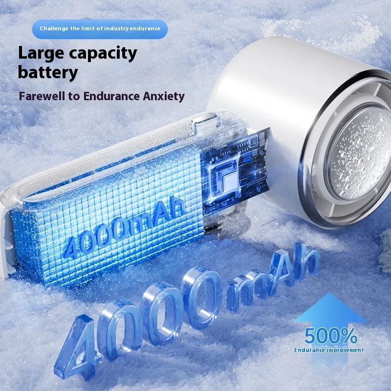 Portable Cooling Handheld Fan 100-Speed Turbo Wind Semiconductor Cooler 4000mAh LED Display USB Rechargeable