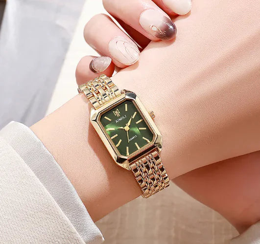 Vintage Square Face Gold Finish Watch